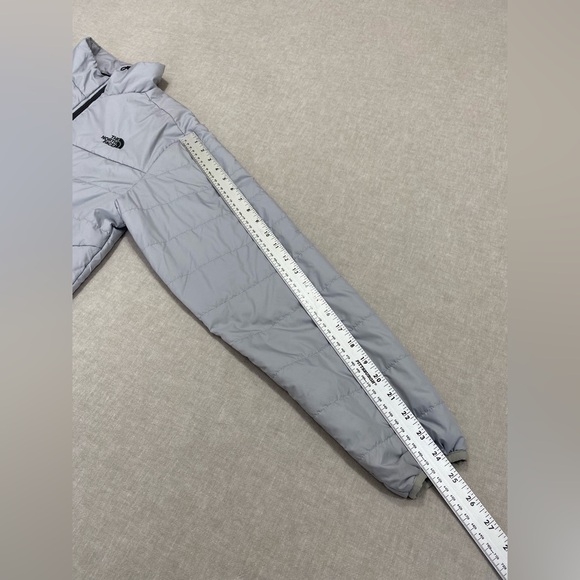 The North Face Men's Lightweight Puffer Jacket Sz S Poly Insulated Full Zip Gray - Picture 12 of 12